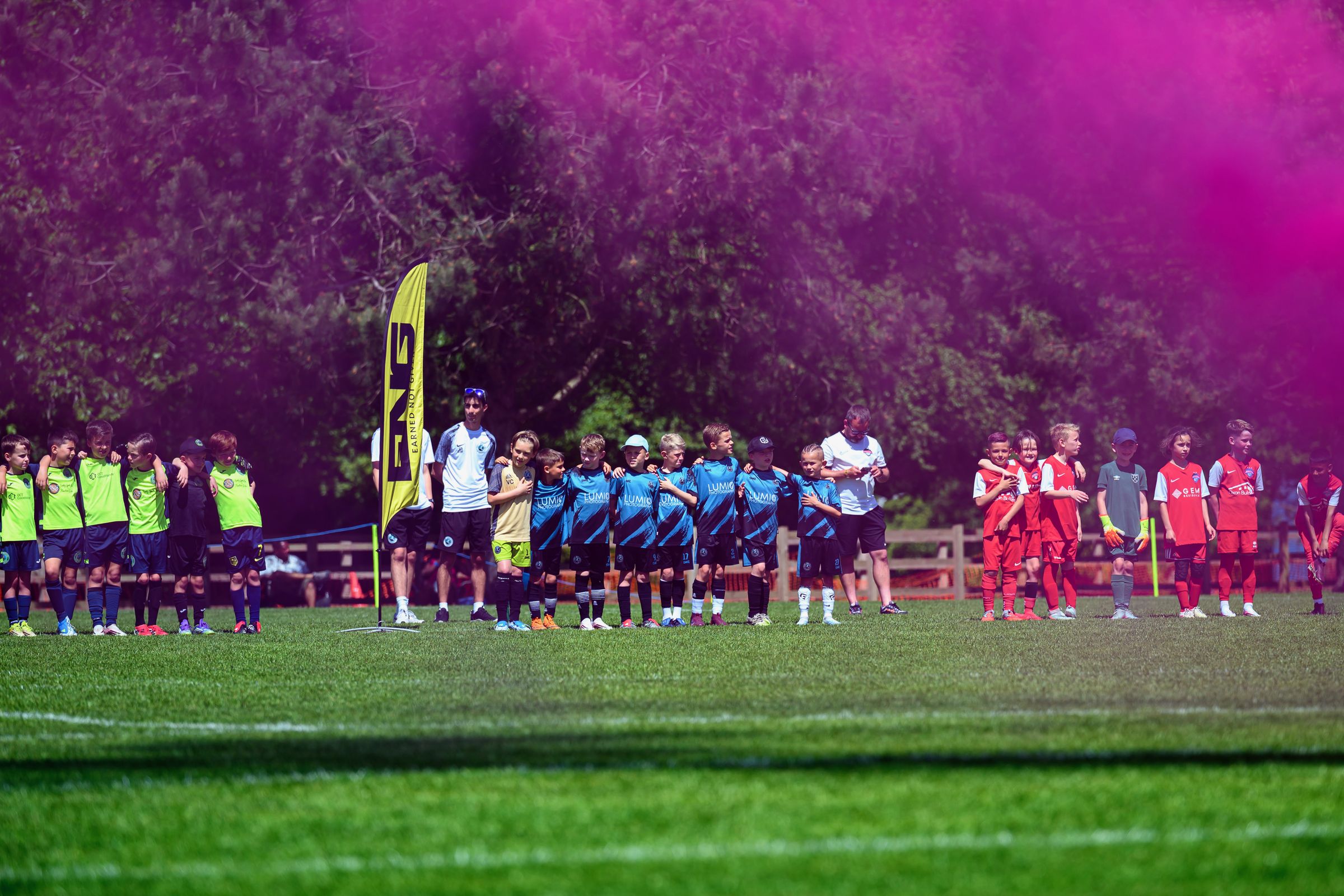 JDA Academy teams lined up at a tournament fixture