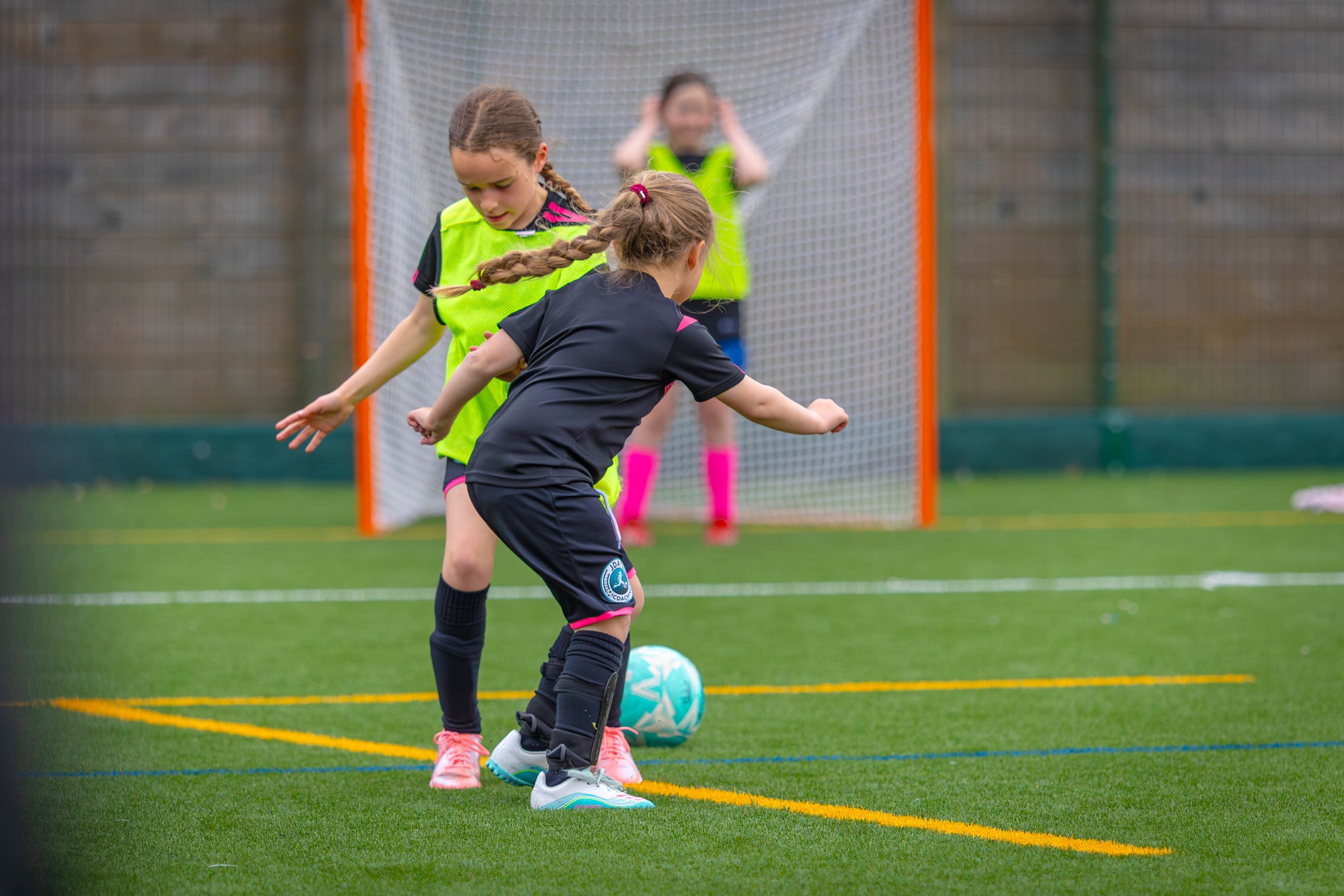 JDA Girls Development Centre players training together as a group